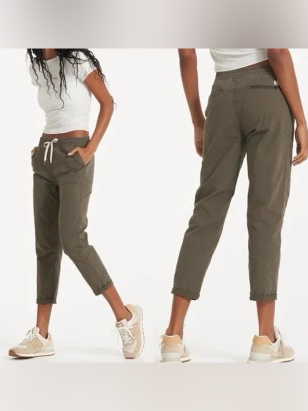 Vuori Ripstop Pants Dark Oregano Green Tapered Athleisure Size L